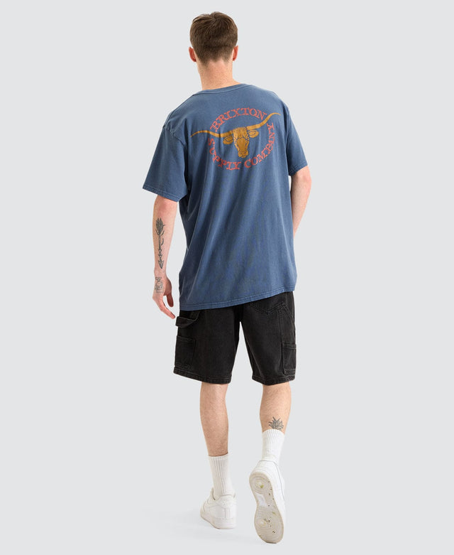 Brixton Boswell T-Shirt Washed Navy