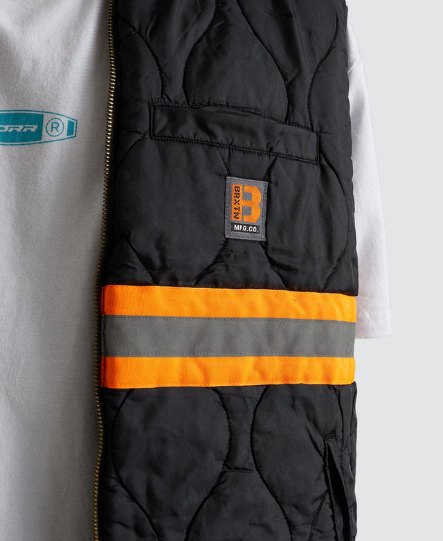 Brixton Builders Abraham Reversible Vest Charcoal/ Black Grey
