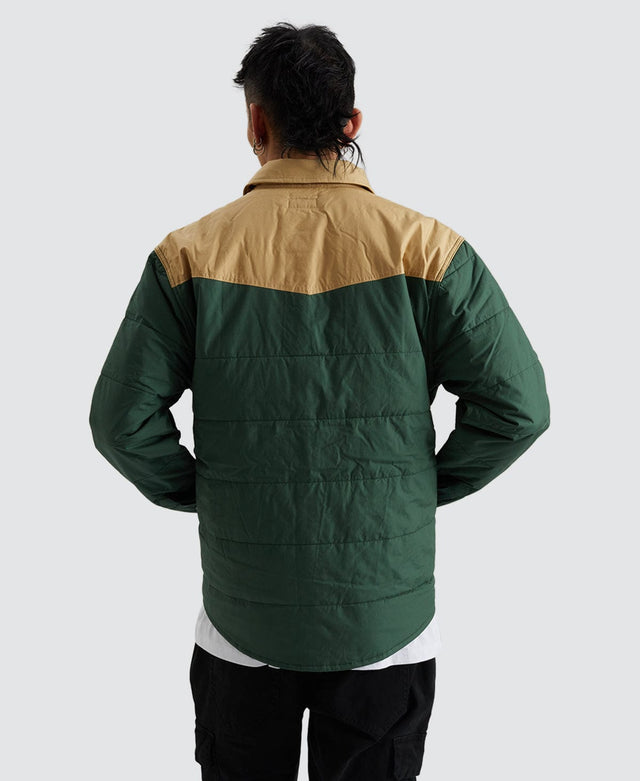 Brixton Cass Jacket Pine Needle/ Sand Green