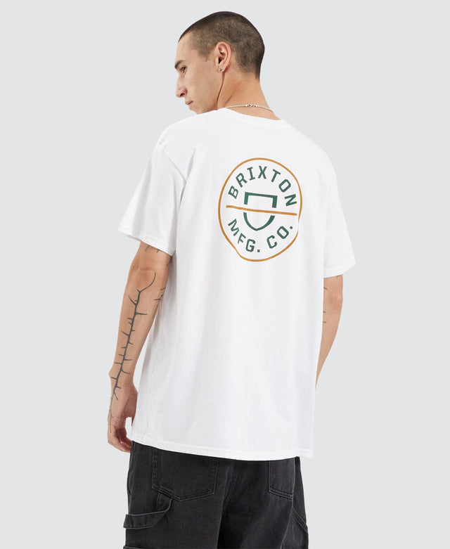 Brixton Crest II T-Shirt White/Green