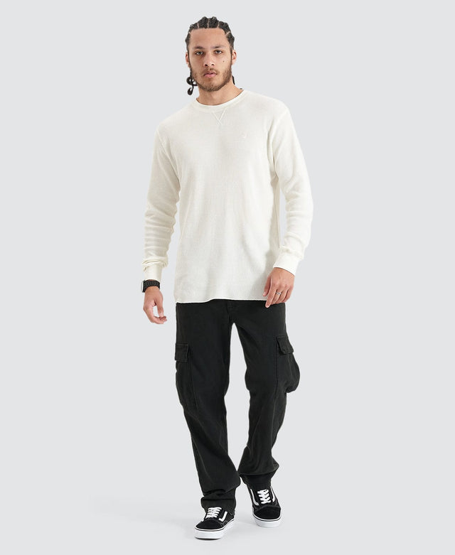 Brixton Reserve Thermal Long Sleeve Off White T-Shirt