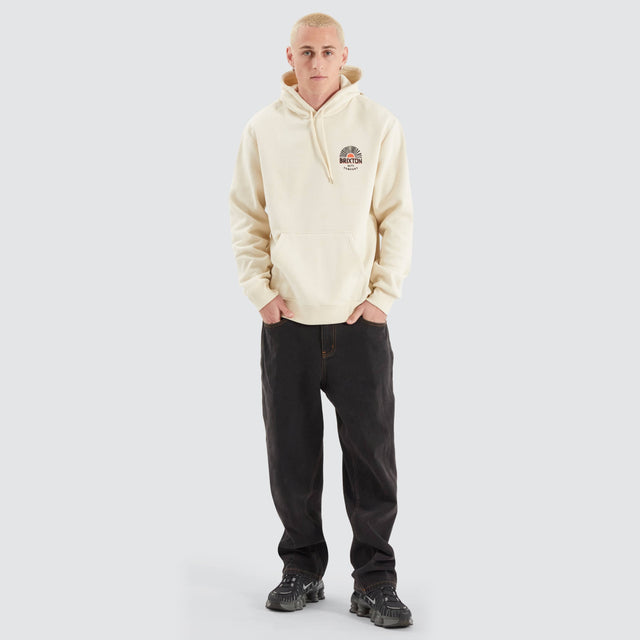 model wears Rising Sun Hoodie White Hoodies White - image 3