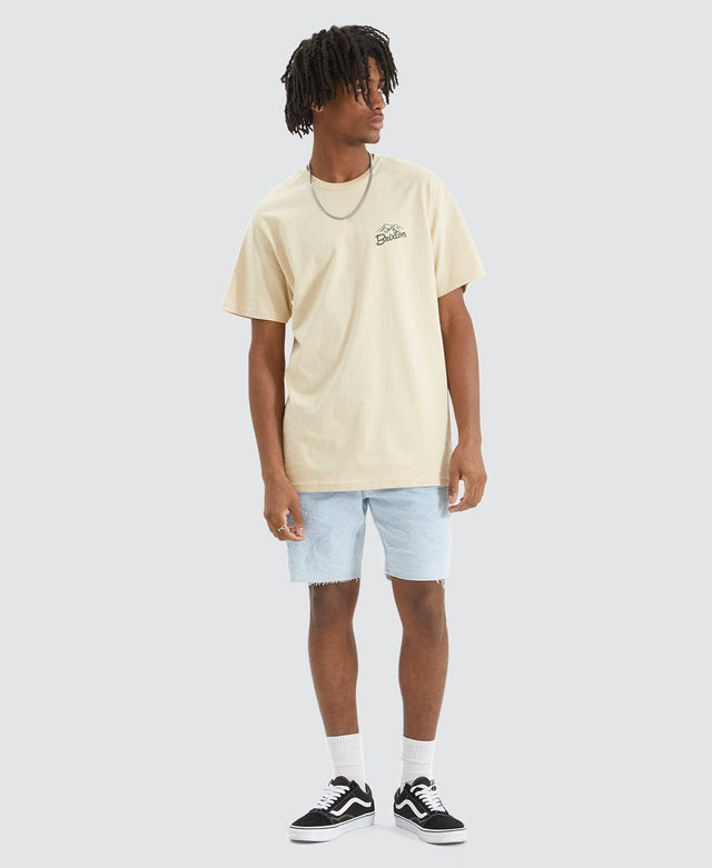 model wears Welton T-Shirt Cream Neutral T-Shirts Yellow - image 6