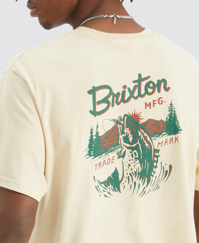 model wears Welton T-Shirt Cream Neutral T-Shirts Yellow - image 4