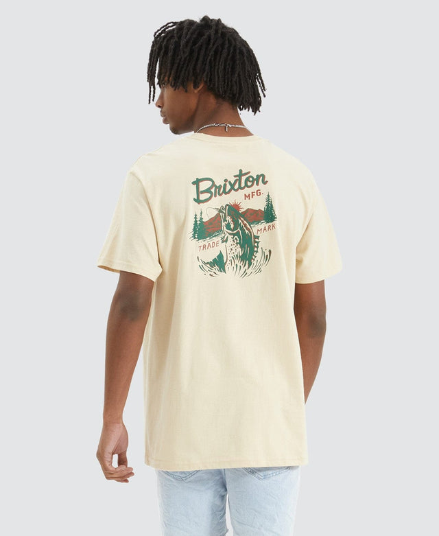 model wears Welton T-Shirt Cream Neutral T-Shirts Yellow - image 1