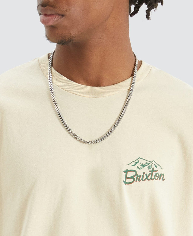 model wears Welton T-Shirt Cream Neutral T-Shirts Yellow - image 2