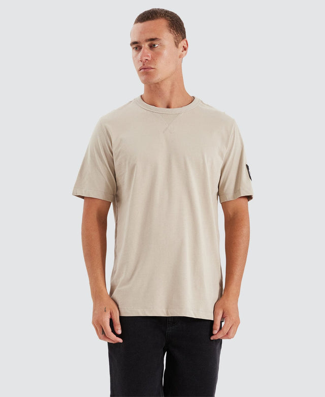 Calvin Klein Badge Regular T-Shirt Taupe Neutral