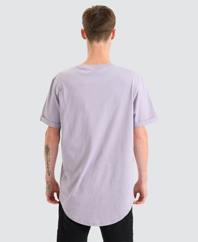 Calvin Klein Badge Round Hem T-Shirt Lavender Purple