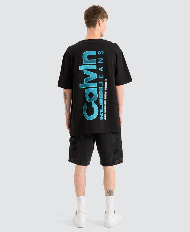model wears Bold Colour Institutional T-Shirt Black T-Shirts Black - image 4
