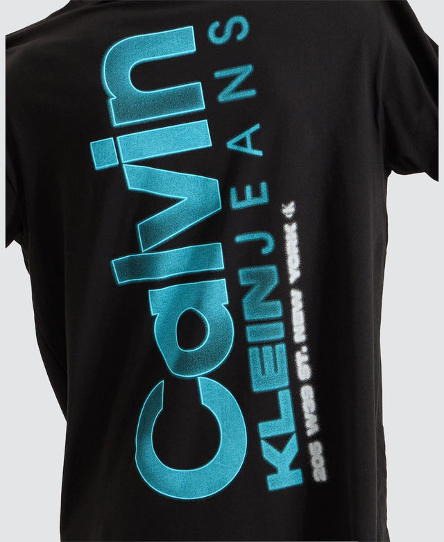 model wears Bold Colour Institutional T-Shirt Black T-Shirts Black - image 6
