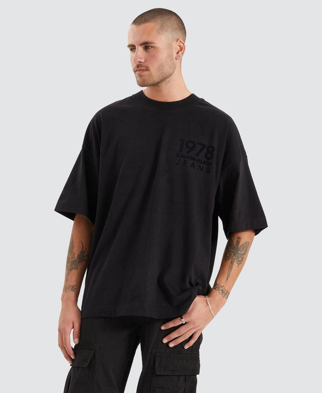 model wears Bold Logo Varsity T-Shirt Black T-Shirts Black - image 3