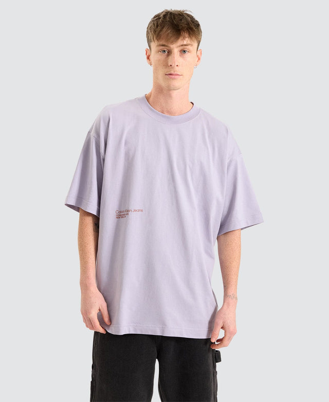 model wears Brushstroke T-Shirt Lavender Aura Purple T-Shirts Purple - image 5