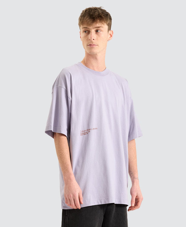 model wears Brushstroke T-Shirt Lavender Aura Purple T-Shirts Purple - image 1