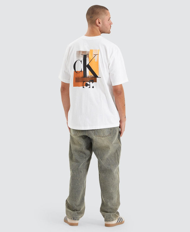 Calvin Klein Connected Layered Landscaope T-Shirt White