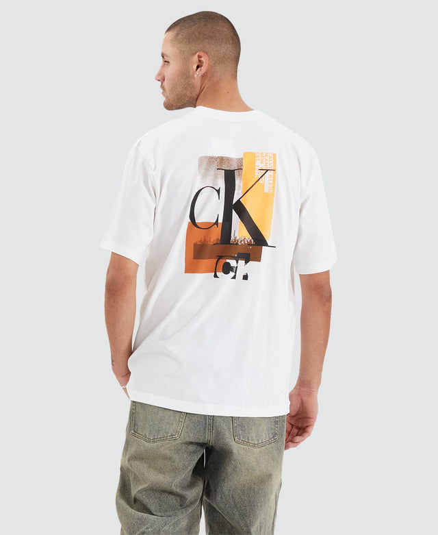 Calvin Klein Connected Layered Landscaope T-Shirt White