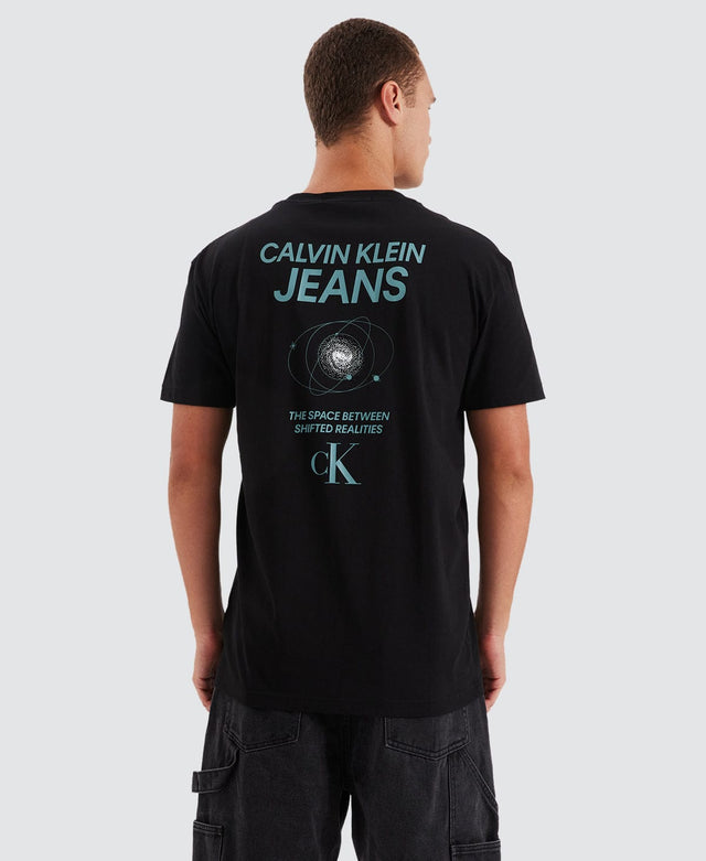Calvin Klein Future Galaxy Back Graphic T-Shirt Black