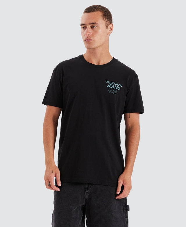 Calvin Klein Future Galaxy Back Graphic T-Shirt Black