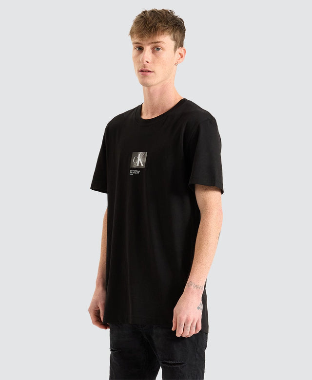 Calvin Klein LANDSCAPE BOX BACK GRAPHIC TEE - BLACK BLACK