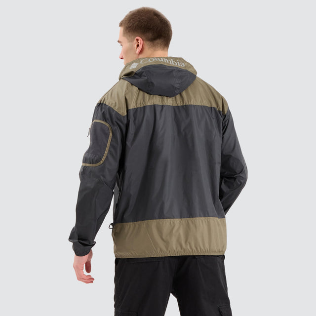 model wears Challenger Windbreaker Black/Green Outerwear Black - image 2