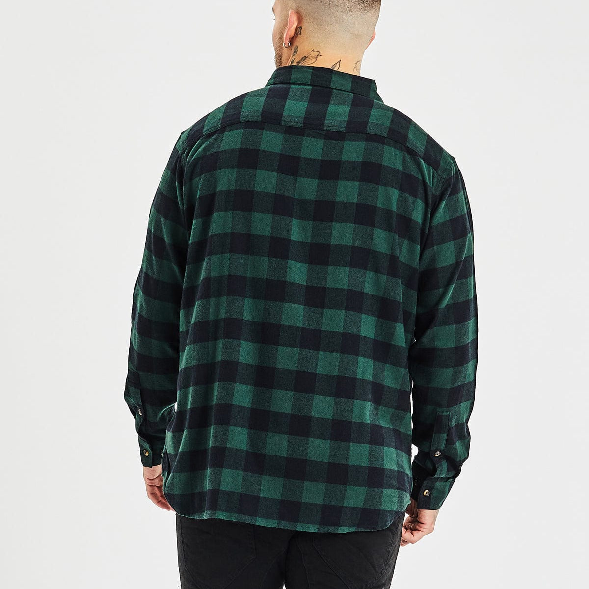 Cornell Woods Flannel Long Sleeve Over Shirt Spruce Buffalo Multi Colo