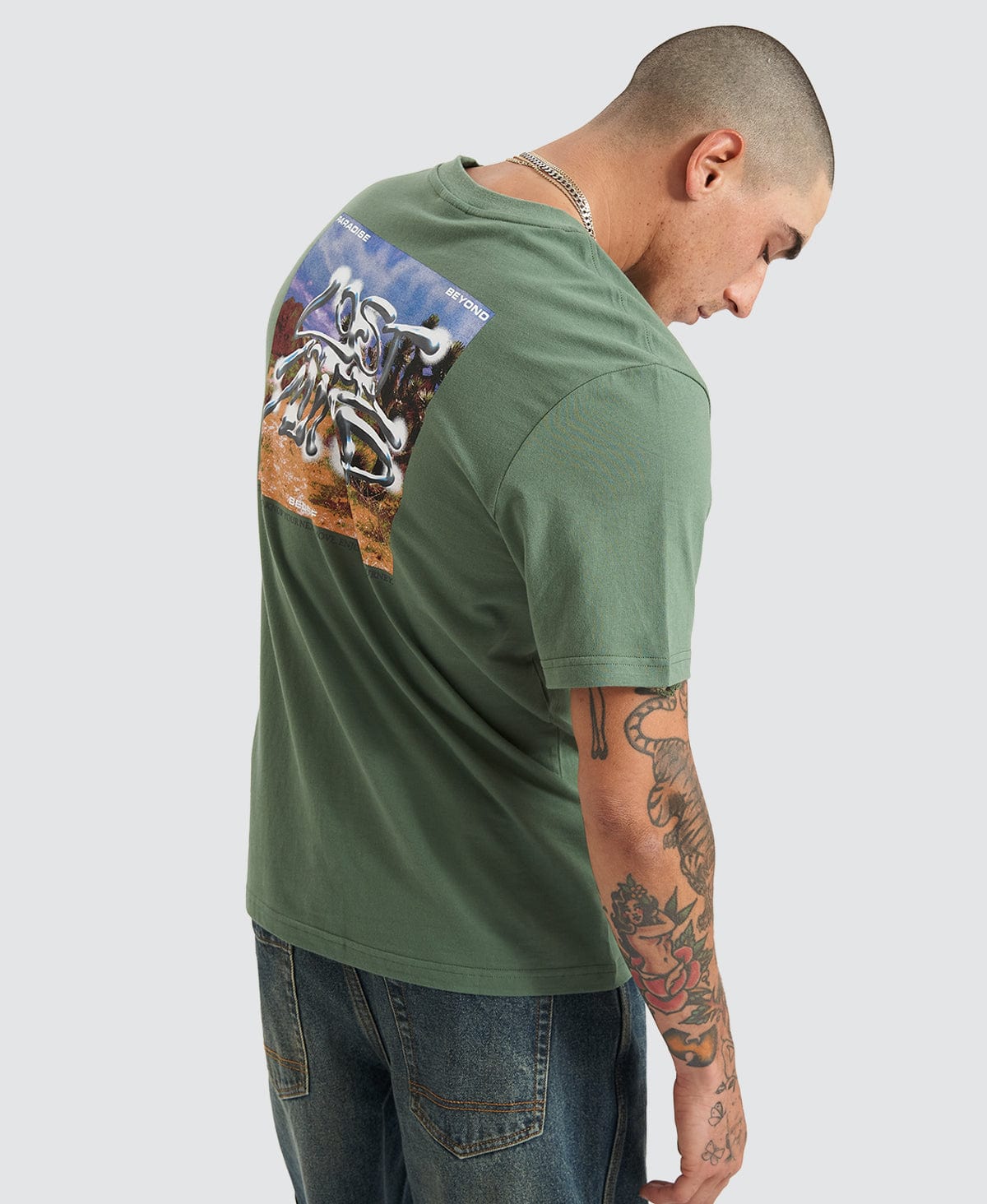 Lost Mind T Shirt Basil Green Neverland Store