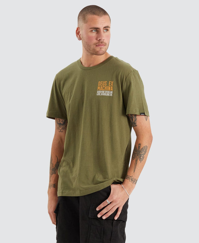 model wears Beam T-Shirt Loden Green T-Shirts Green - image 2
