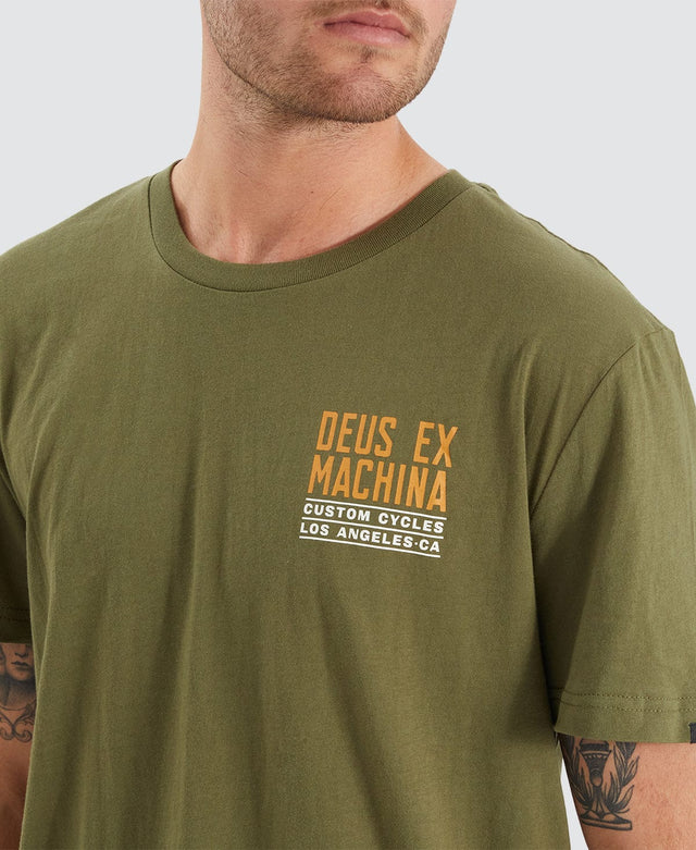model wears Beam T-Shirt Loden Green T-Shirts Green - image 3