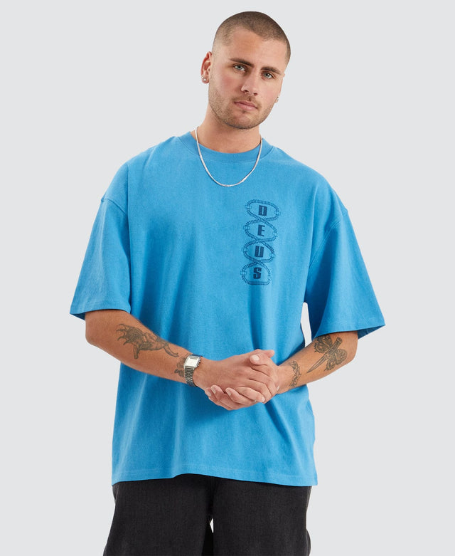 model wears Thread T-Shirt Blue T-Shirts Blue - image 6