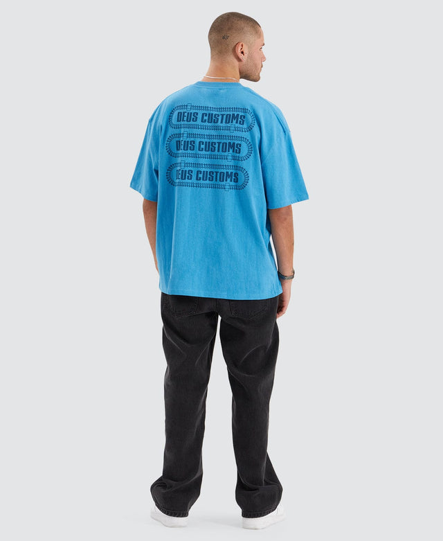 model wears Thread T-Shirt Blue T-Shirts Blue - image 3