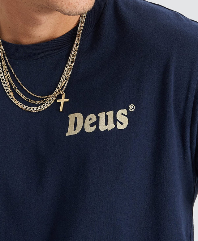 Deus Ex Machina Wobbles T-Shirt Navy Blue