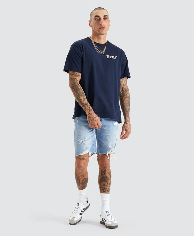 Deus Ex Machina Wobbles T-Shirt Navy Blue