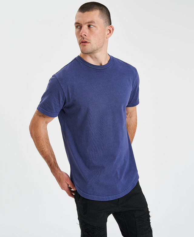 Inventory Bristol Dual Curved T-Shirt Pigment Navy Blue
