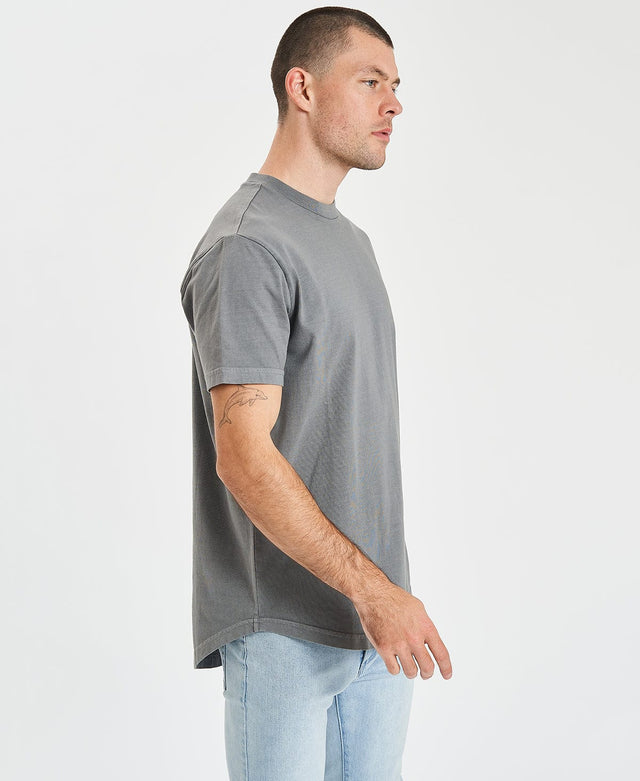 Inventory Bristol Dual Curved T-Shirt Pigment Steel Grey