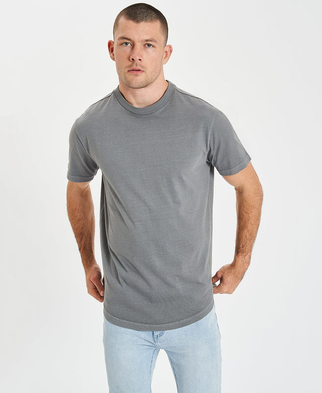 Inventory Bristol Dual Curved T-Shirt Pigment Steel Grey