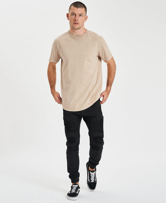 Inventory Bristol Dual Curved T-Shirt Pigment Taupe