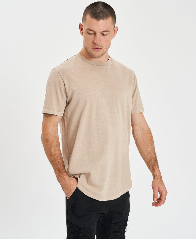 Inventory Bristol Dual Curved T-Shirt Pigment Taupe