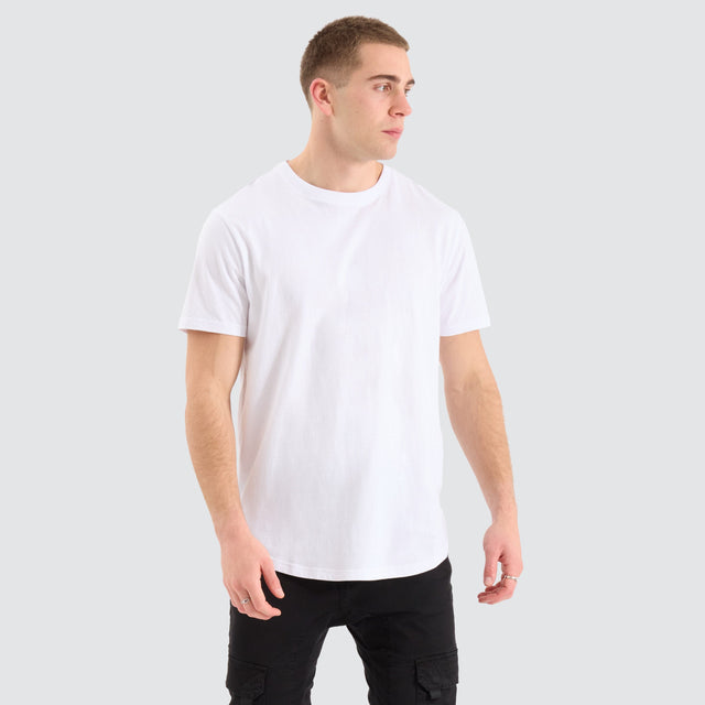 Inventory Bristol Dual Curved Tee Optical White