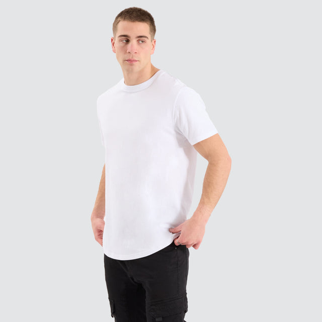 Inventory Bristol Dual Curved Tee Optical White