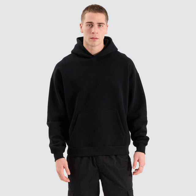 model wears Chelsea Heavy Inventory Hoodie Jet Black Hoodies Black - image 3