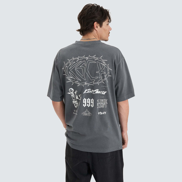 Kiss Chacey Adrift Oversize T-Shirt Pigment Grey