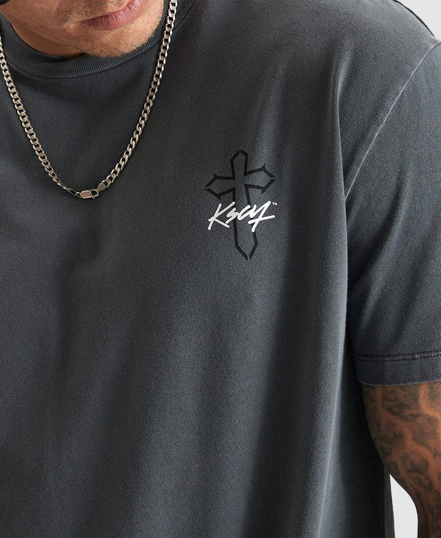 Kiss Chacey Alpheus Relaxed Tee - Pigment Asphalt GREY