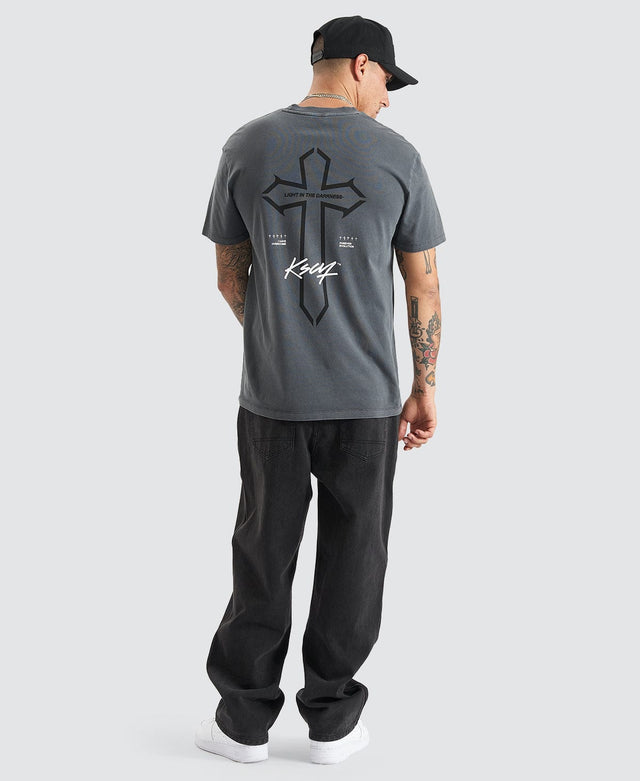 Kiss Chacey Alpheus Relaxed Tee - Pigment Asphalt GREY