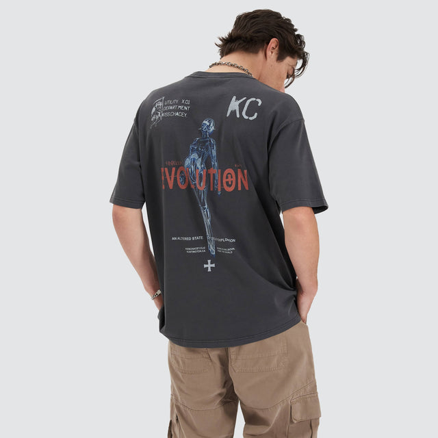 model wears Altered Heavy Box Fit Tee Pigment Black T-Shirts Black - image 1
