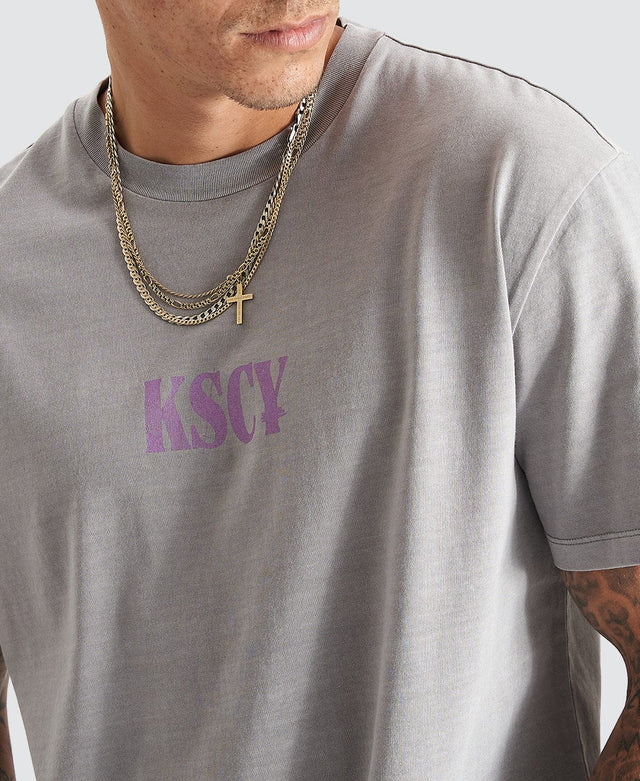 Kiss Chacey Anahem Relaxed Tee Pigment Frost Grey