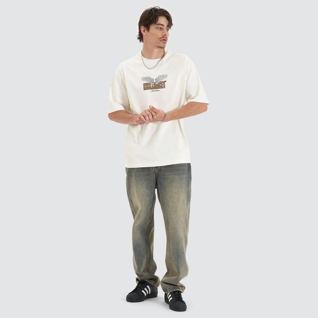 model wears Ascend Heavy Oversized Tee Natural White T-Shirts White - image 6
