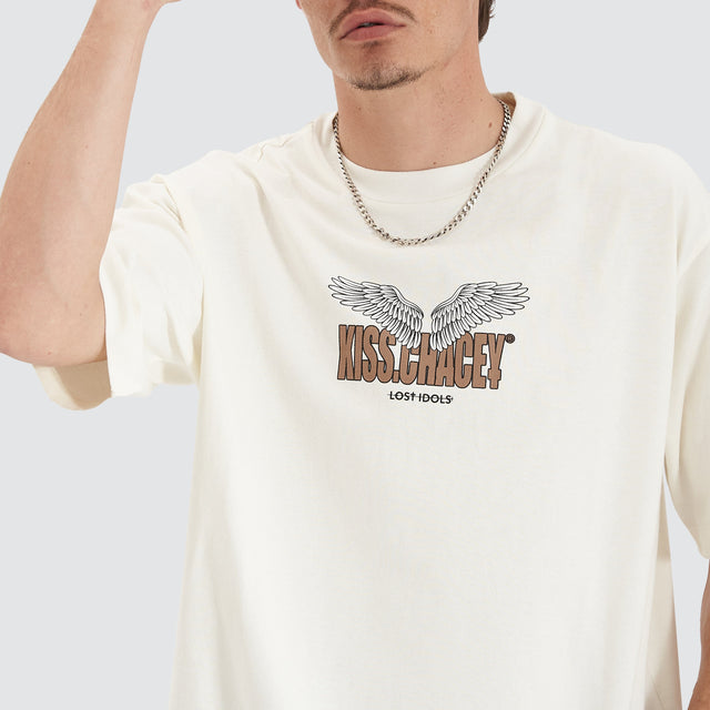 model wears Ascend Heavy Oversized Tee Natural White T-Shirts White - image 5
