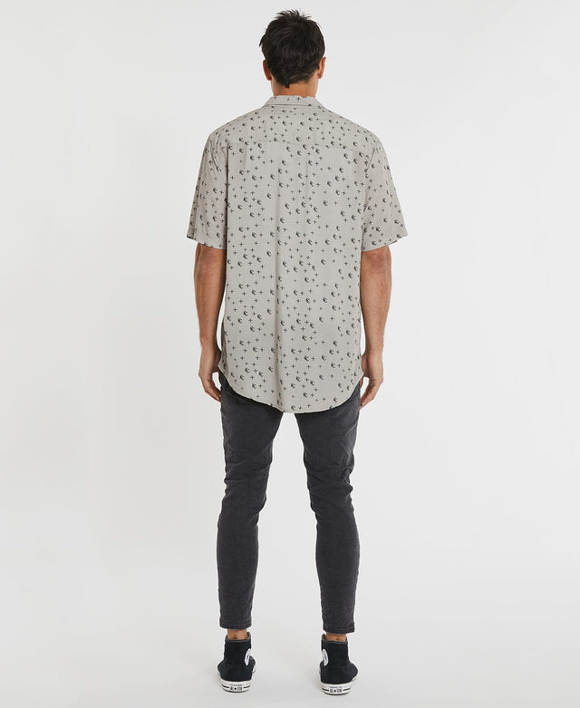 Kiss Chacey Avalon Relaxed Short Sleeve Shirt Dove Grey