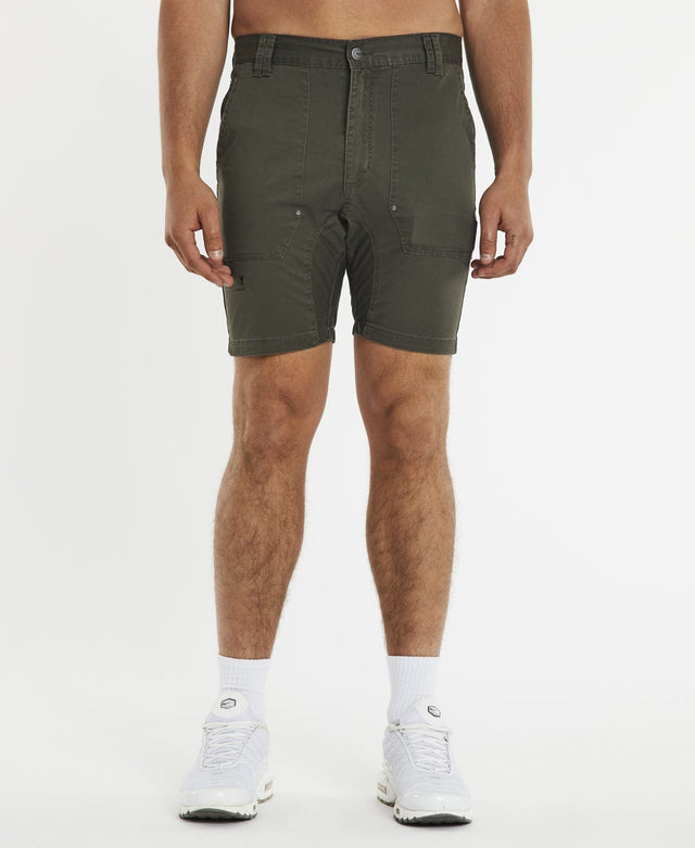 model wears Brigham Shorts Storm Green Shorts Green - image 2