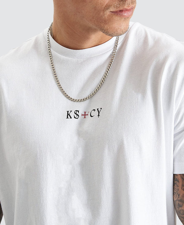 Kiss Chacey Cadden Dual Curved Tee - White WHITE