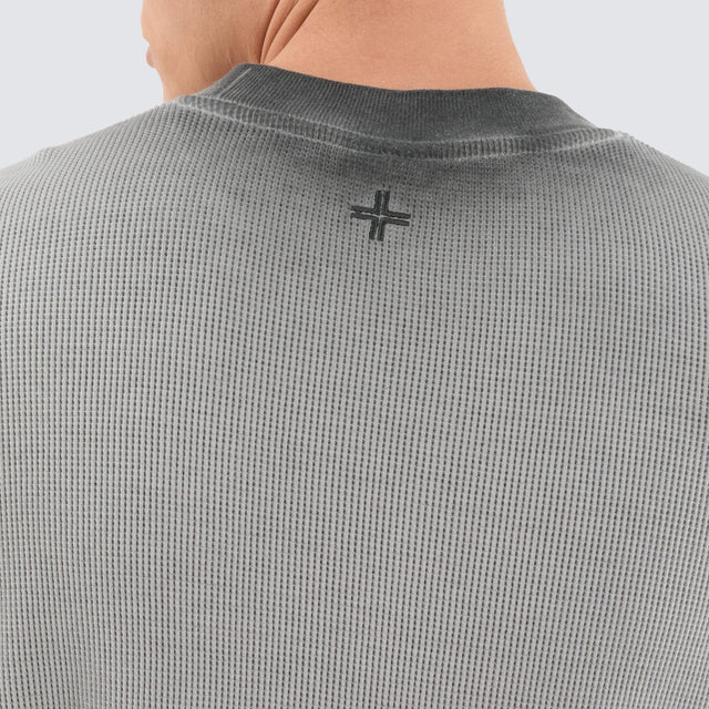 Kiss Chacey Calne Relaxed Long Sleeve Tee Grey Wash